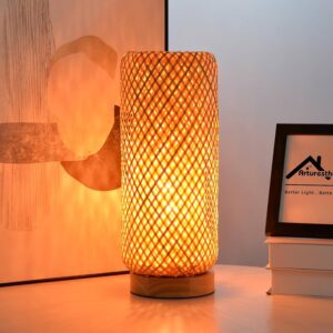 Boho Bamboo Table Lamps