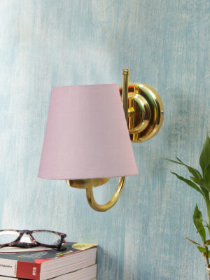 Ambika Home Grey cotton wall mounted Gold Lamp | Modern Decorative Wall Lamp for Living Room, Bedroom & Hallway