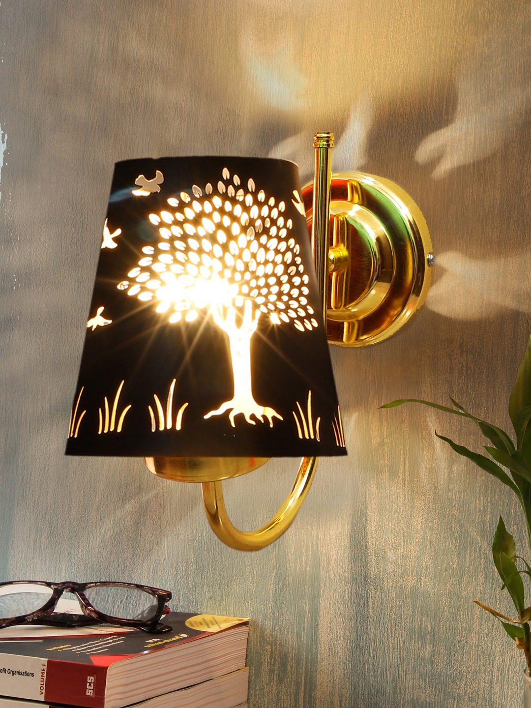 Ambika Home Tree wall shade with Gold Wall Mounted Lamp | Modern Decorative Wall Lamp for Living Room, Bedroom & Hallway - Image 2