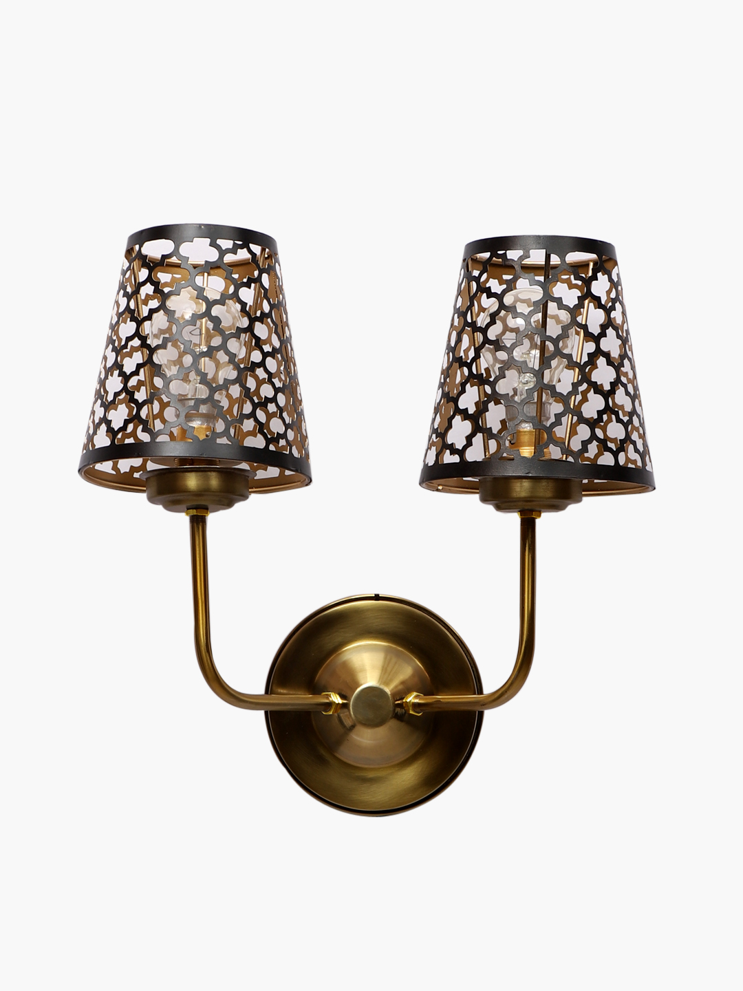 Ambika Home Decorative Dual Metal Etched Wall Lamp for Hall & Staircase | Luxury Decorative Wall Light for Living Room, Bedroom, Hallway & Home Décor - Image 5