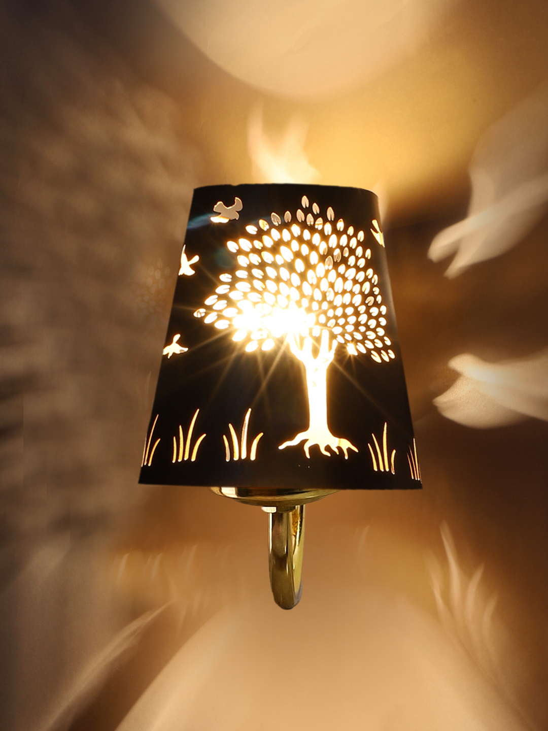 Ambika Home Tree wall shade with Gold Wall Mounted Lamp | Modern Decorative Wall Lamp for Living Room, Bedroom & Hallway - Image 6