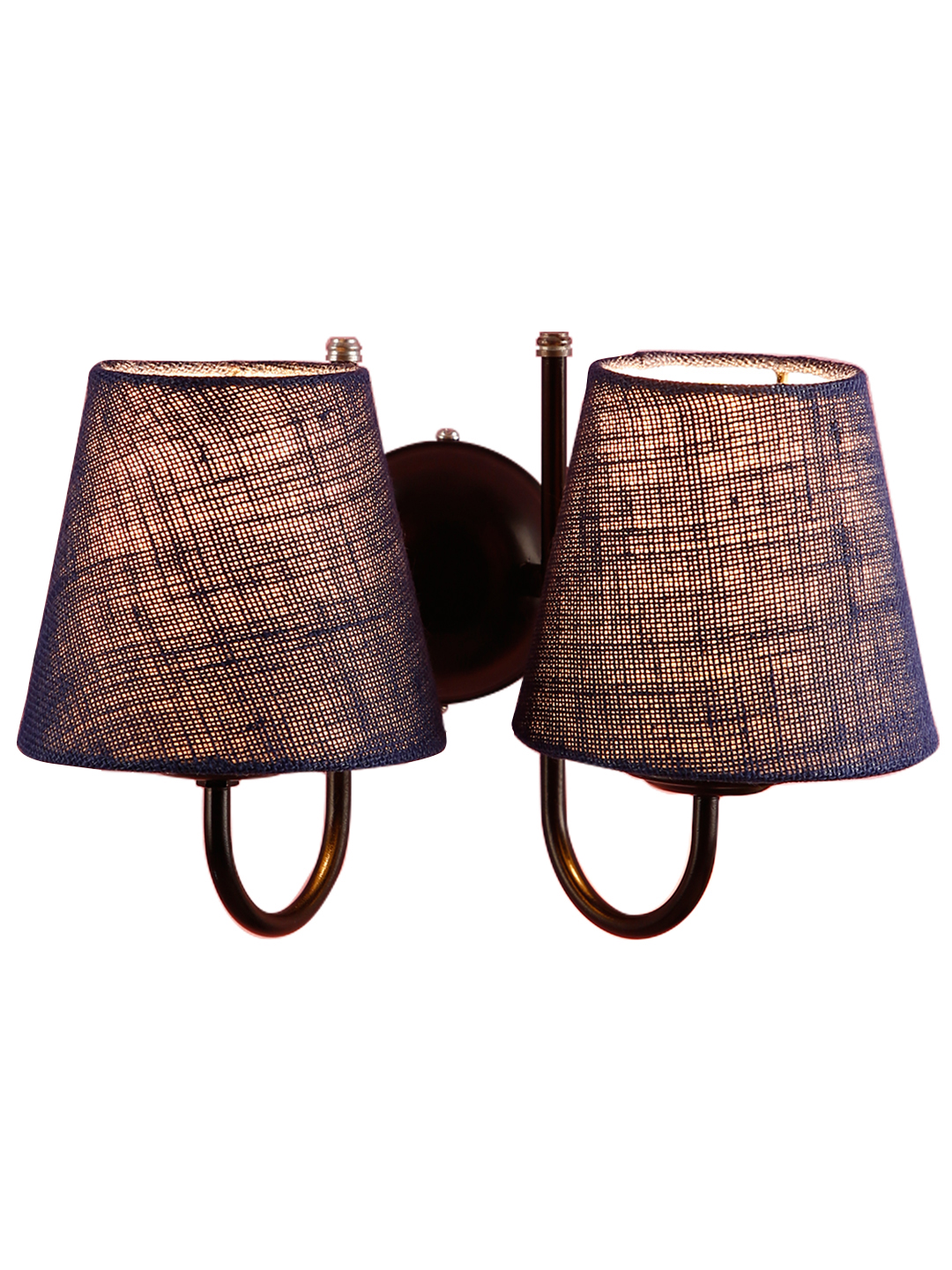 Ambika Home Dual Blue Jute Wall Mounted Lamp Iron Base Decorative Wall Lamp for Living Room, Bedroom & Hallway - Image 4