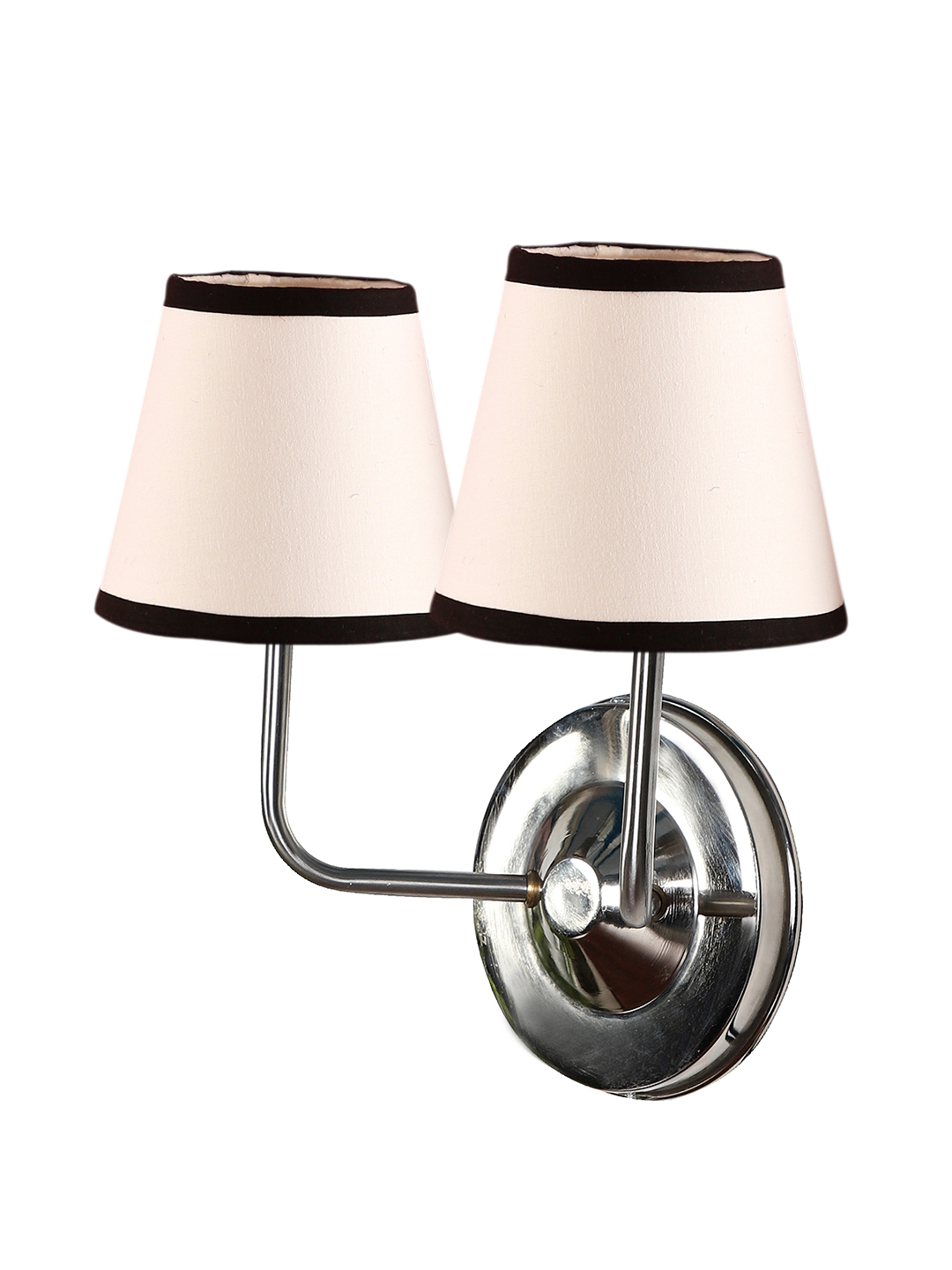 Ambika Home Dual Off White Cotton Wall Mounted Lamp with Steel Base Decorative Wall Lamp for Living Room, Bedroom & Hallway - Image 3