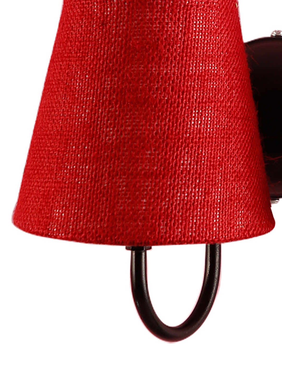 Ambika Home Dual Maroon Jute Wall Mounted Lamp Iron Base Decorative Wall Lamp for Living Room, Bedroom & Hallway - Image 5