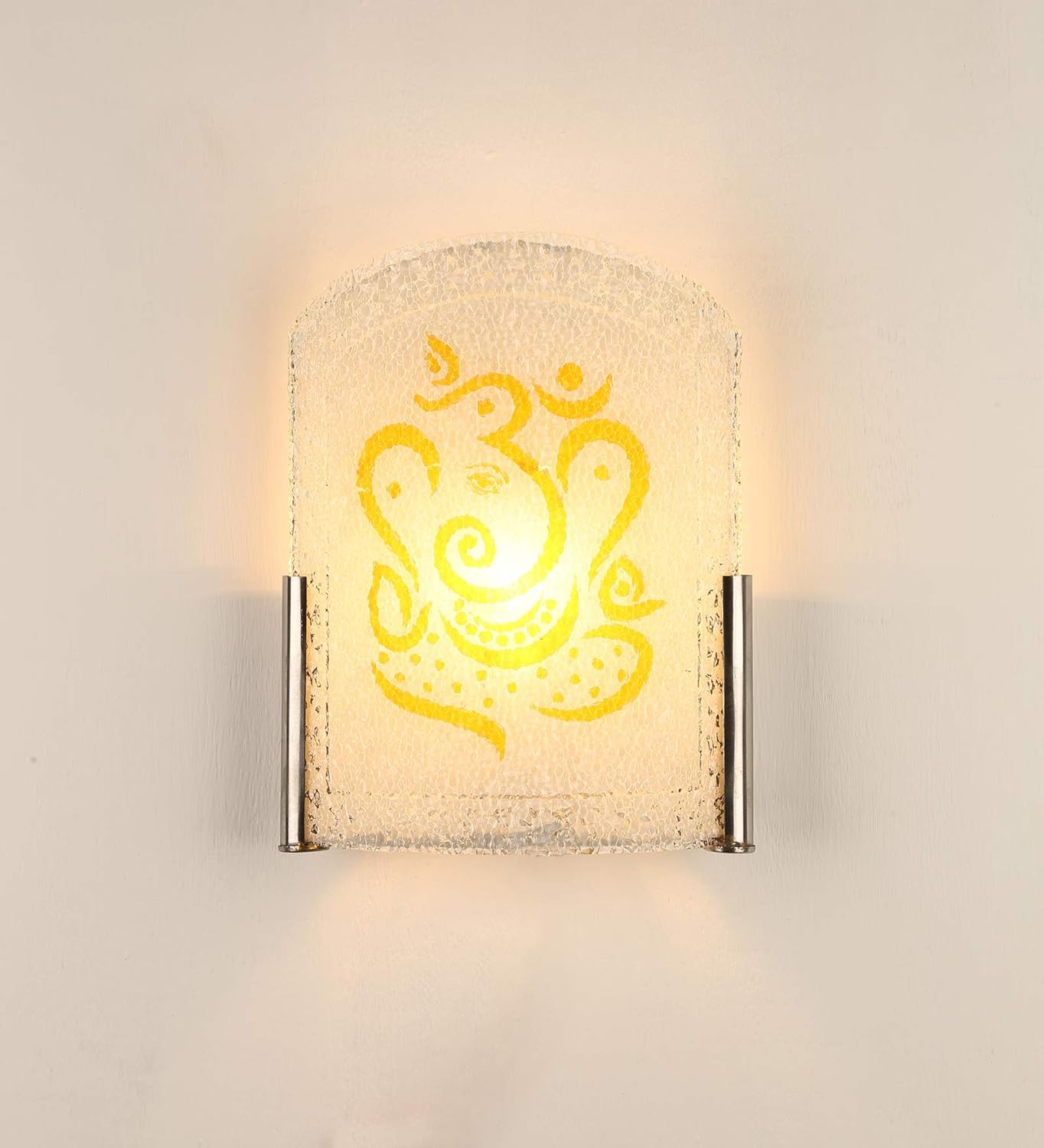 Ambika Home Yellow Ganesh Ji Wall Mounted Lamp for Home Entrance & Temple Decor - Image 4
