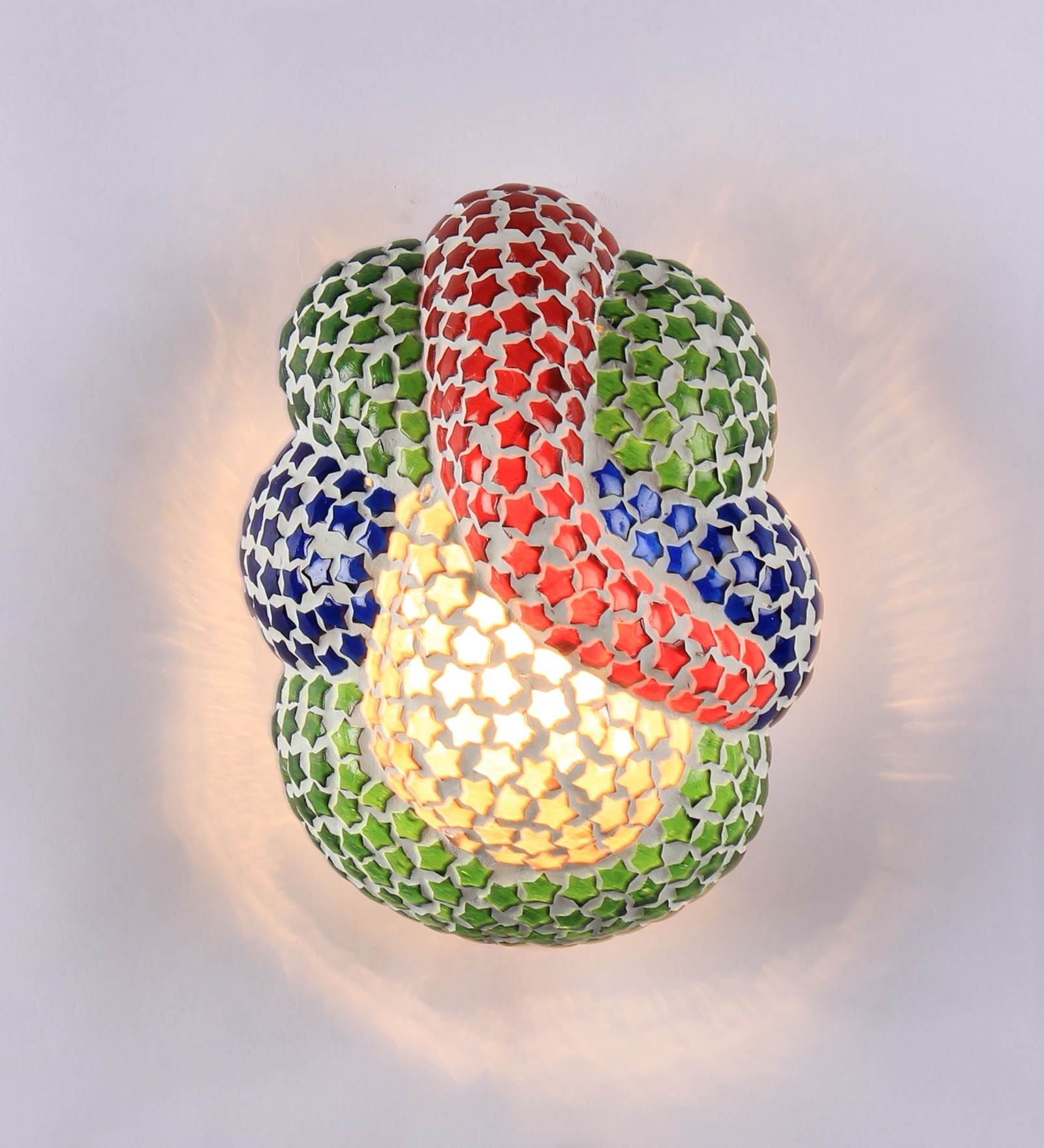 Ambika Home Mosaic Multicolor Ganesh Ji Wall Light for Home, Room & Entrance Decor - Image 3
