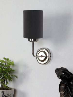 Ambika Home Black cotton Wall mounted Lamp with Steel Base Decorative Wall Lamp for Living Room, Bedroom & Hallway