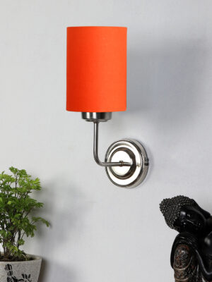 Ambika Home Grey cotton Wall mounted Lamp Steel Base Decorative Wall Lamp for Living Room, Bedroom & Hallway
