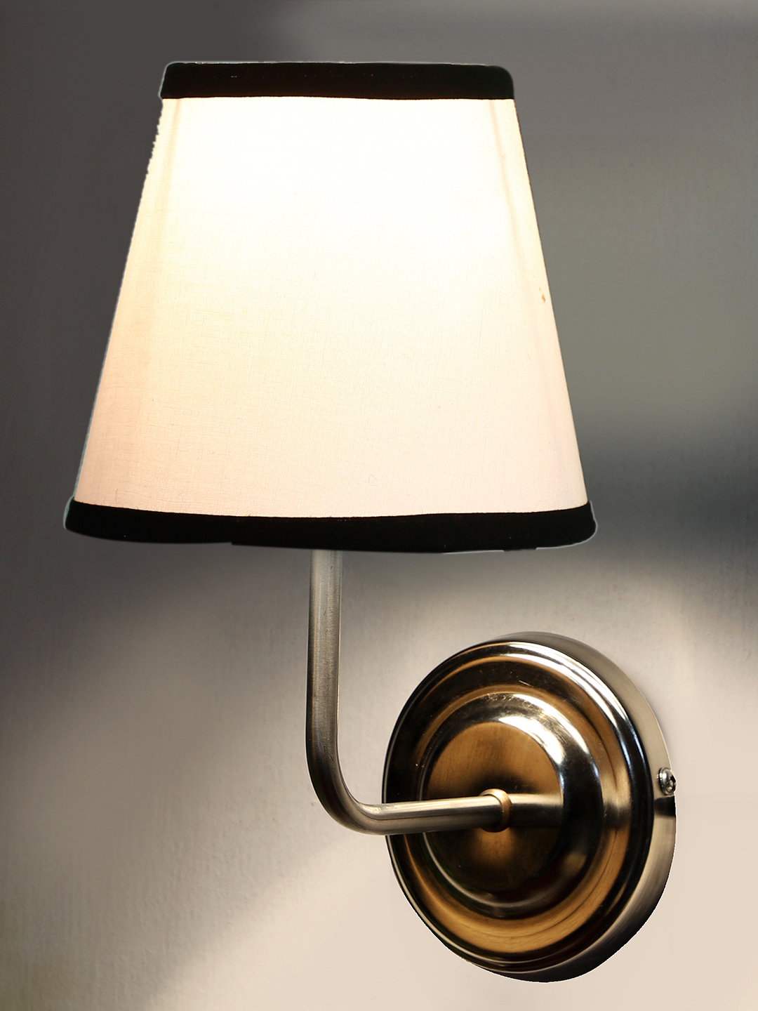 Ambika Home White & Black cotton Wall mounted Lamp Steel Base Decorative Wall Lamp for Living Room, Bedroom & Hallway - Image 7