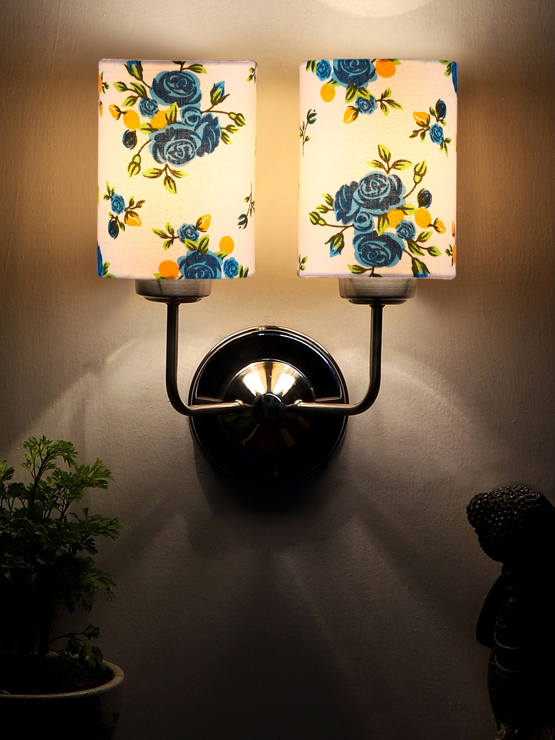 Ambika Home Dual Multicolor cotton shade wall mounted lamp with Steel Base Decorative Wall Lamp for Living Room, Bedroom & Hallway - Image 12