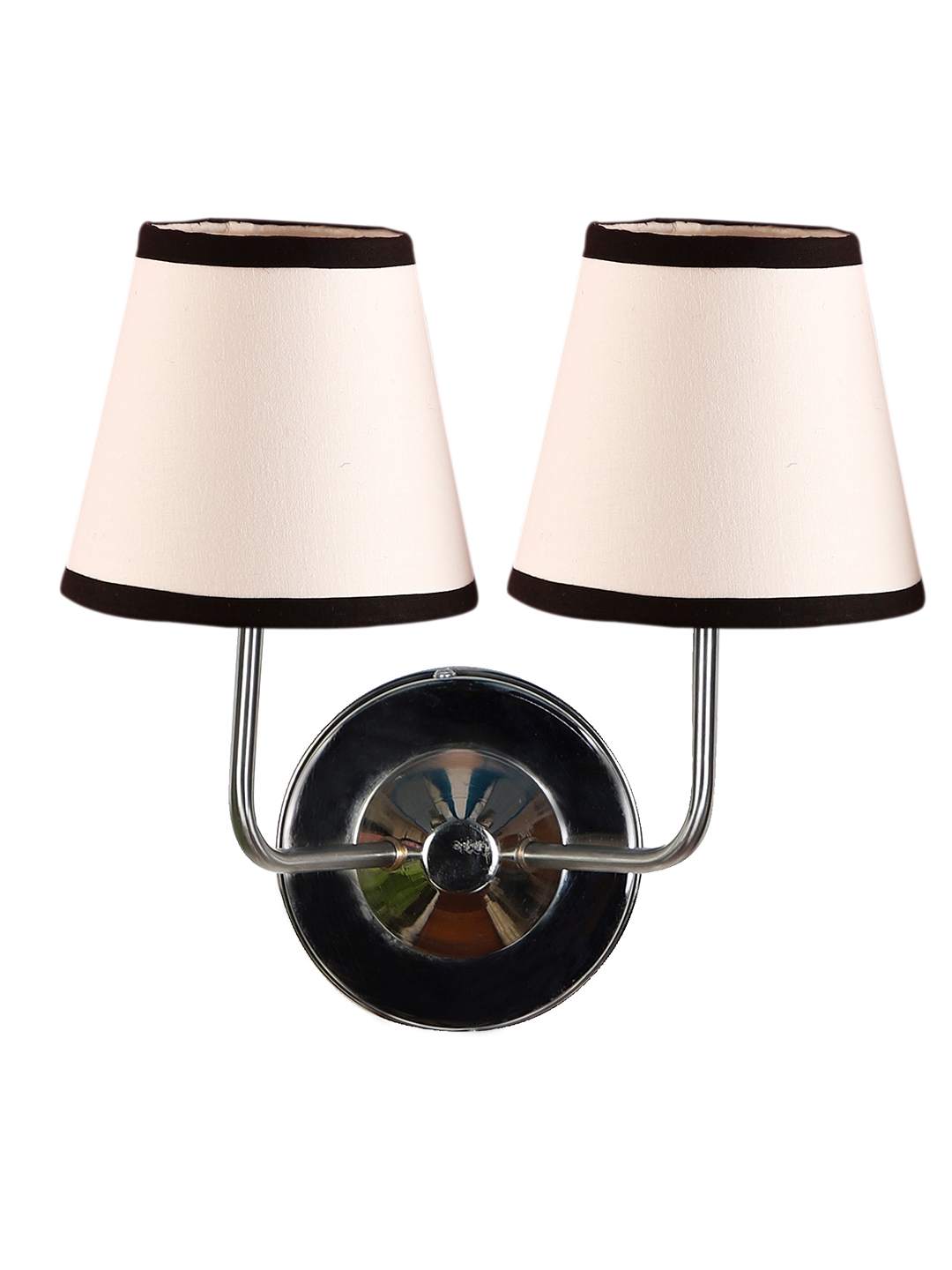 Ambika Home Dual Off White Cotton Wall Mounted Lamp with Steel Base Decorative Wall Lamp for Living Room, Bedroom & Hallway - Image 7