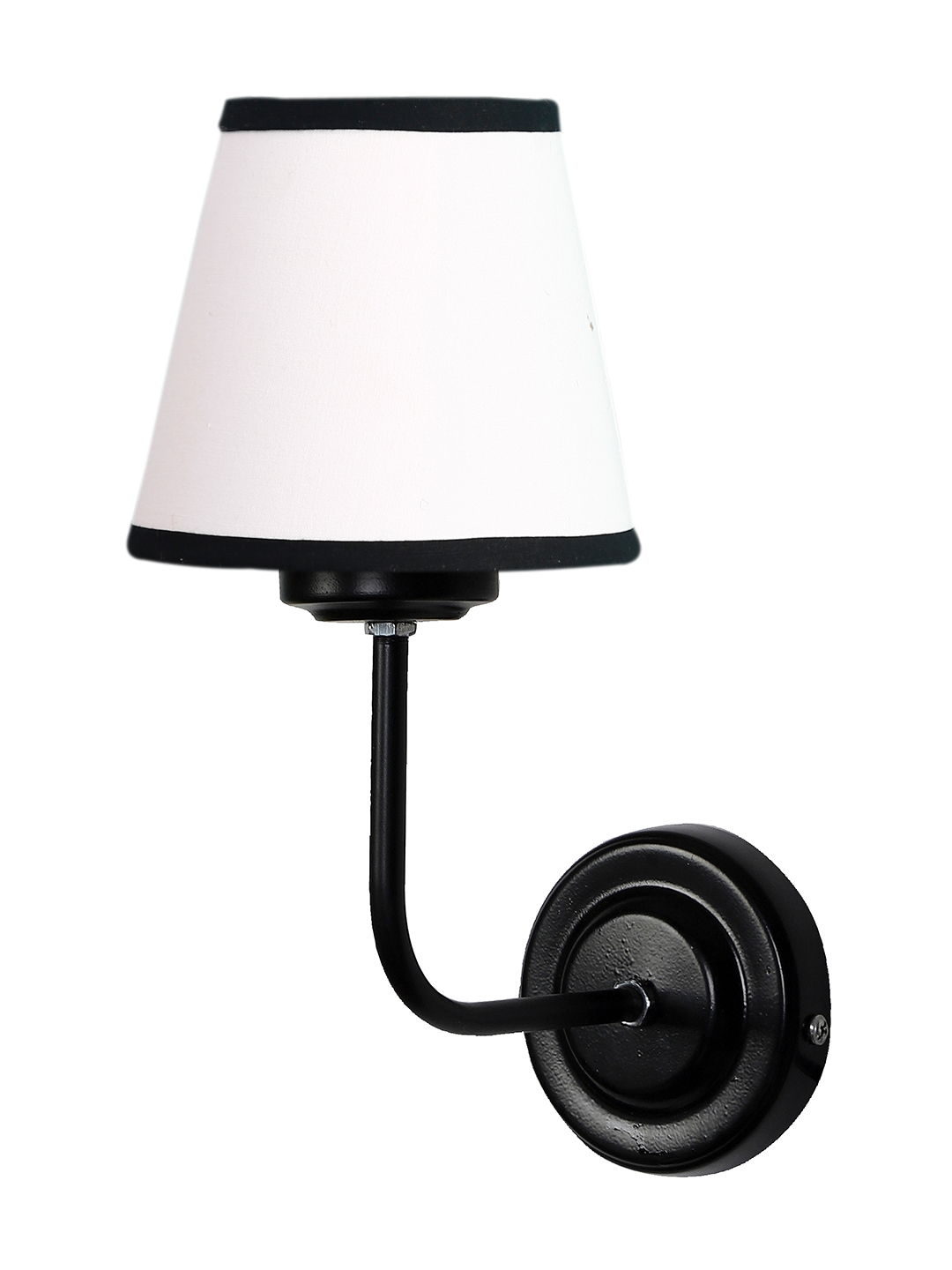 Ambika Home White & Black cotton Wall mounted Lamp Iron Base Decorative Wall Lamp for Living Room, Bedroom & Hallway - Image 8