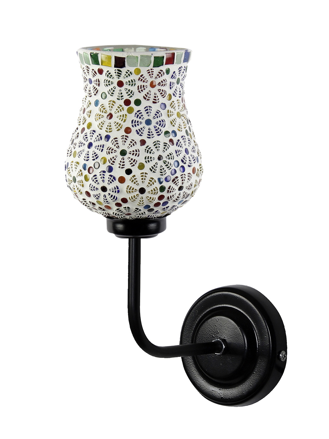 Ambika Home Multicolor Mosaic Glass shade wall mounted lamp with iron base Decorative Wall Lamp for Living Room, Bedroom & Hallway - Image 7