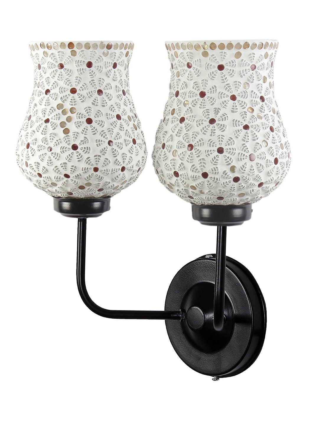 Ambika Home Dual Multicolor Mosaic Glass Wall Mounted Lamp with Iron Base Decorative Wall Lamp for Living Room, Bedroom & Hallway - Image 7