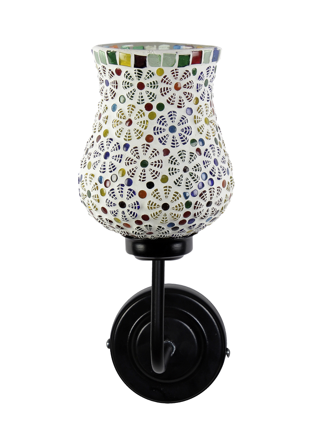 Ambika Home Multicolor Mosaic Glass shade wall mounted lamp with iron base Decorative Wall Lamp for Living Room, Bedroom & Hallway - Image 8