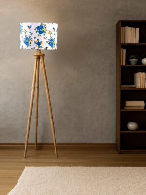 Ambika Home Modern Multi  Natural Tripod Standing Lamp for Bedroom, Lounge & Reading Corner | E27 Holder Included Bulb
