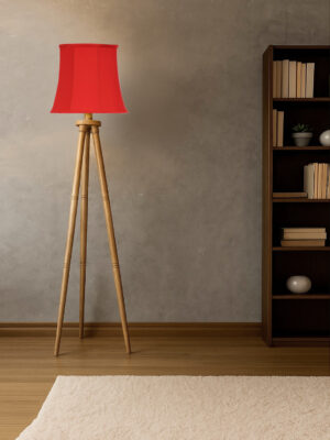 Ambika Home Luxury Red  Shade Floor Lamp for Contemporary Home Decor | E27 Holder Included Bulb