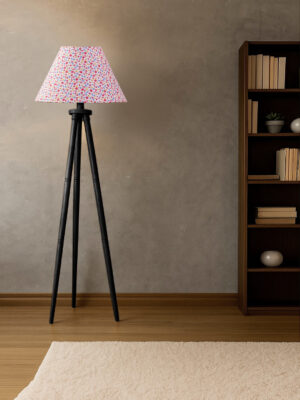 Ambika Home Designer Multi  Wooden Tripod Floor Light for Living Space & Hotels | E27 Holder Included Bulb