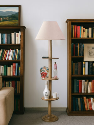 Ambika Home Pink  Shade Premium Floor Lamp for Living Room, Bedroom & Hallway | Decorative Standing Light | E27 Holder Included Bulb