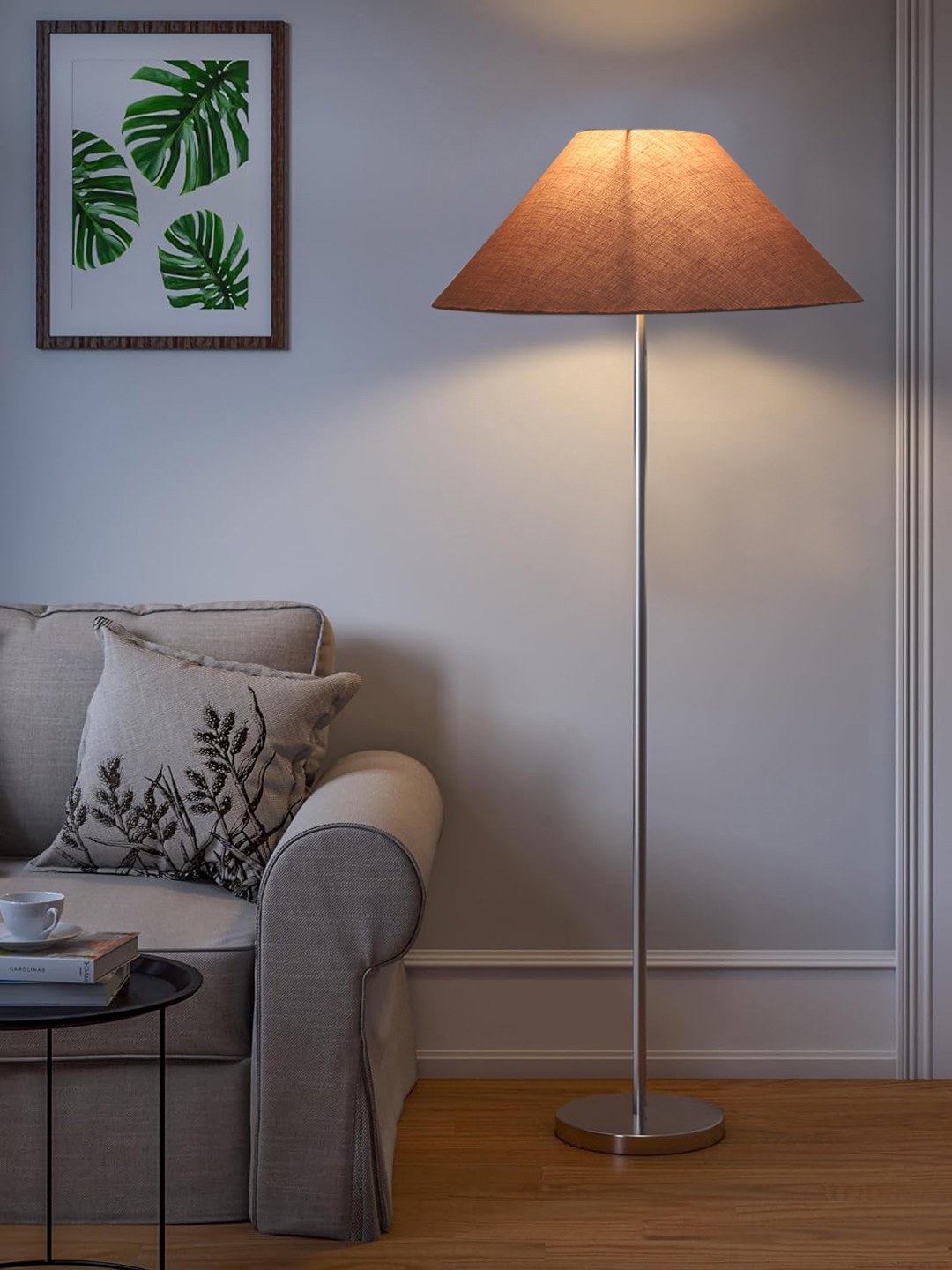 Ambika Home Contemporary Grey Steel Floor Lamp for Sophisticated Homes & Hotels | E27 Holder Included Bulb - Image 2
