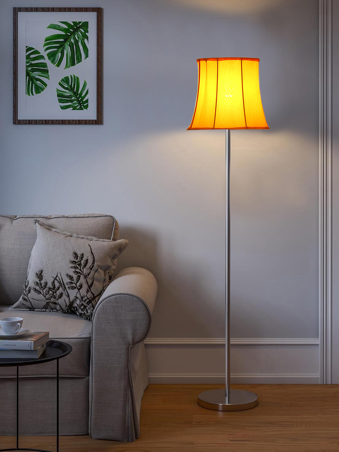 Ambika Home Artisan Yellow Steel Floor Lamp with Luxury Designer Appeal | E27 Holder Included Bulb - Image 2