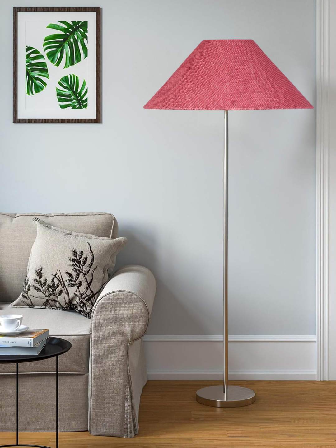 Ambika Home Signature Pink Decorative Steel Floor Lamp for Premium Living Spaces | E27 Holder Included Bulb - Image 3