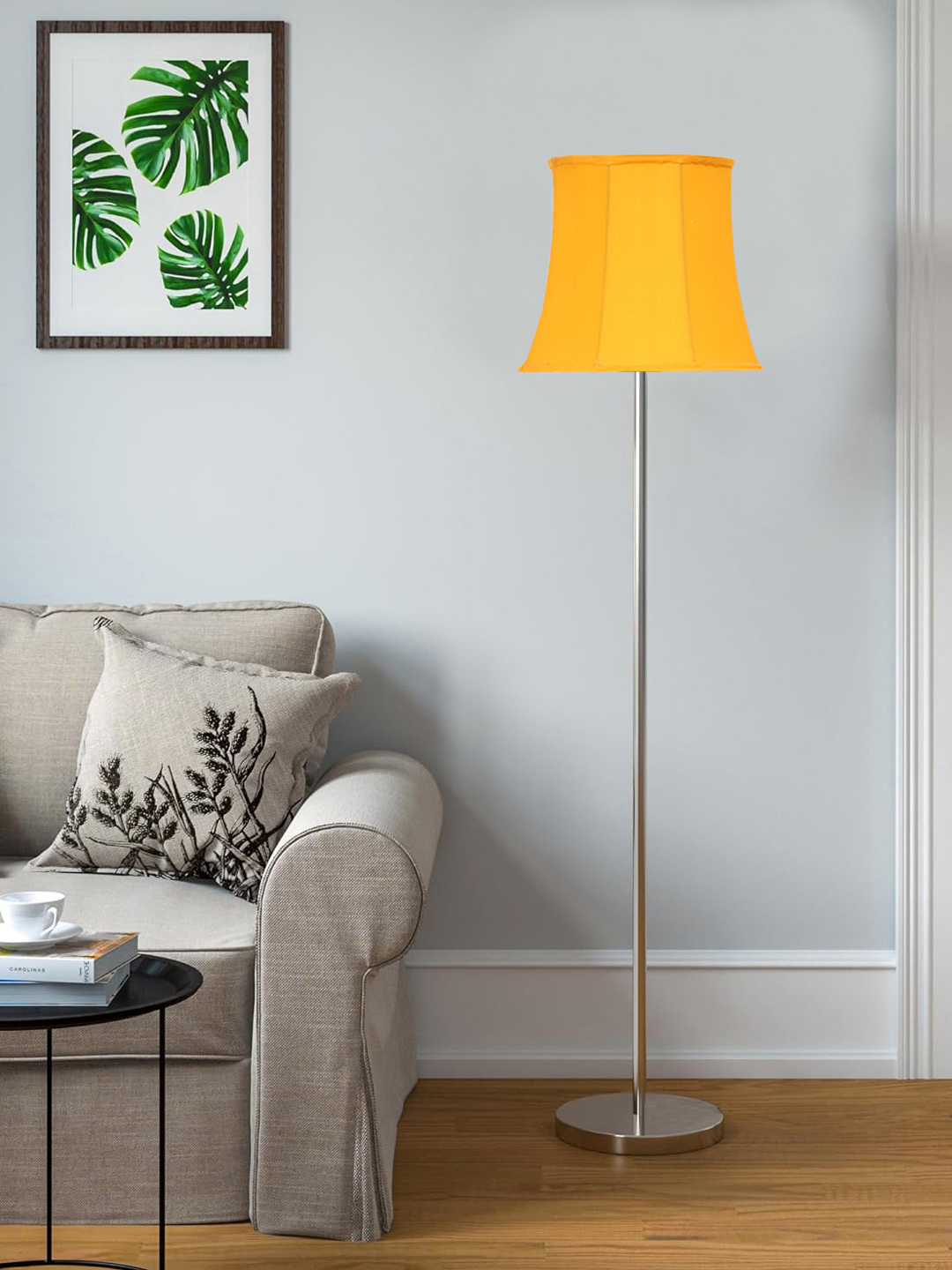 Ambika Home Artisan Yellow Steel Floor Lamp with Luxury Designer Appeal | E27 Holder Included Bulb - Image 3
