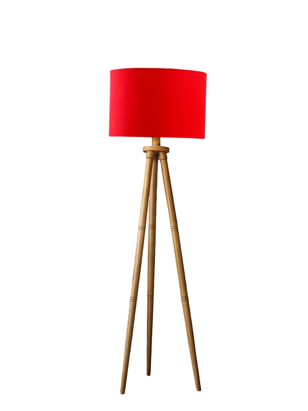 Ambika Home Modern Red Natural Tripod Standing Lamp for Bedroom, Lounge & Reading Corner | E27 Holder Included Bulb - Image 4