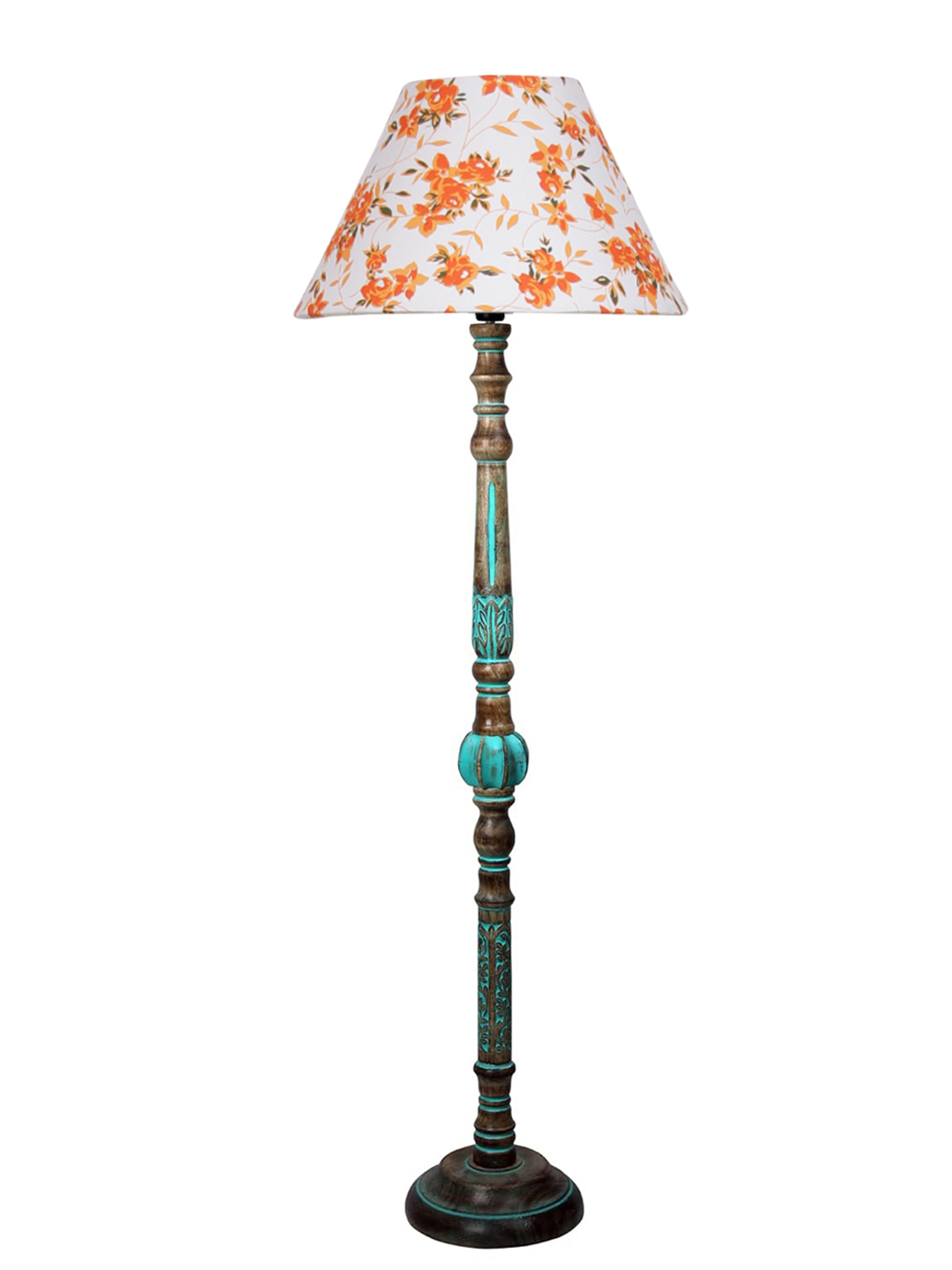 Ambika Home MULTI Shade Wooden Floor Lamp for Living Room, Bedroom & Hallway | Modern Wood Standing Lamp | B22 Holder | Hotel & Guest Room Decor - Image 4