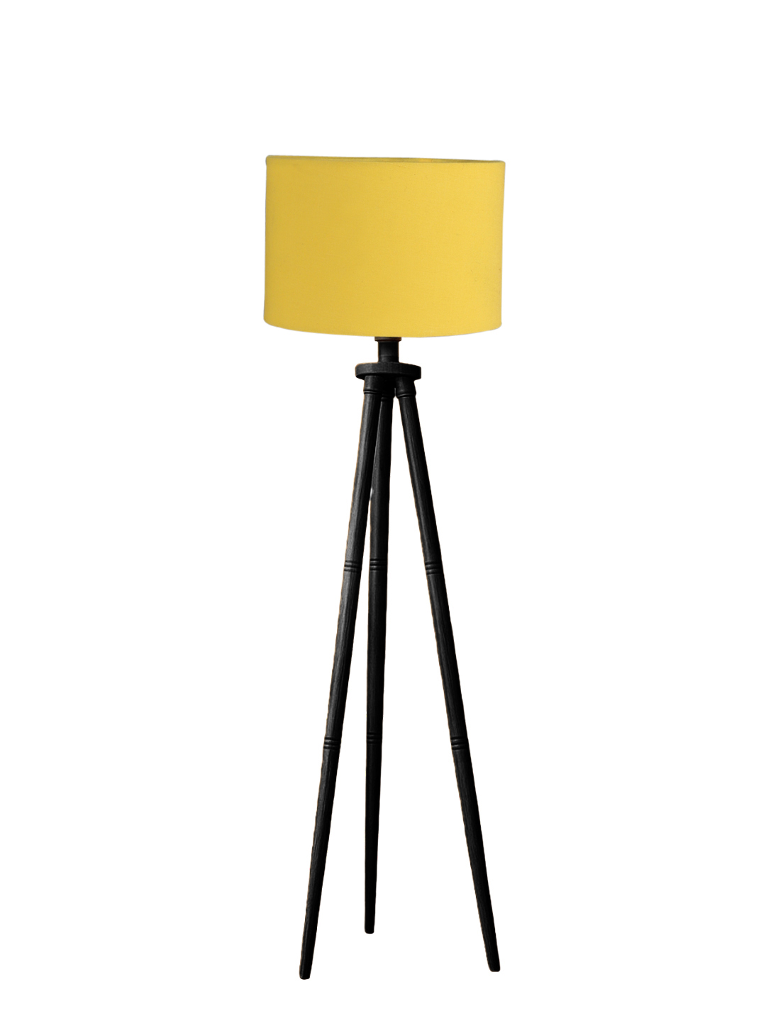 Ambika Home Designer Yellow Wooden Tripod Floor Light for Living Space & Hotels | E27 Holder Included Bulb - Image 4