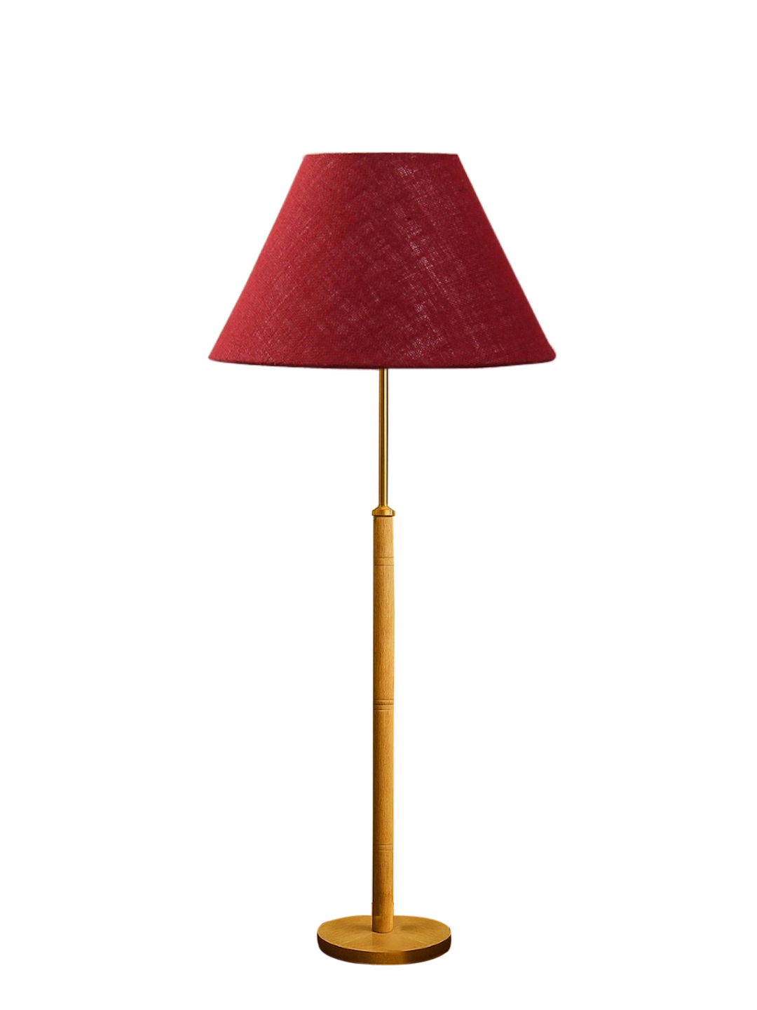 Ambika Home Maroon Shade Premium Floor Lamp for Living Room, Bedroom & Hallway | Decorative Standing Light | E27 Holder Included Bulb - Image 5