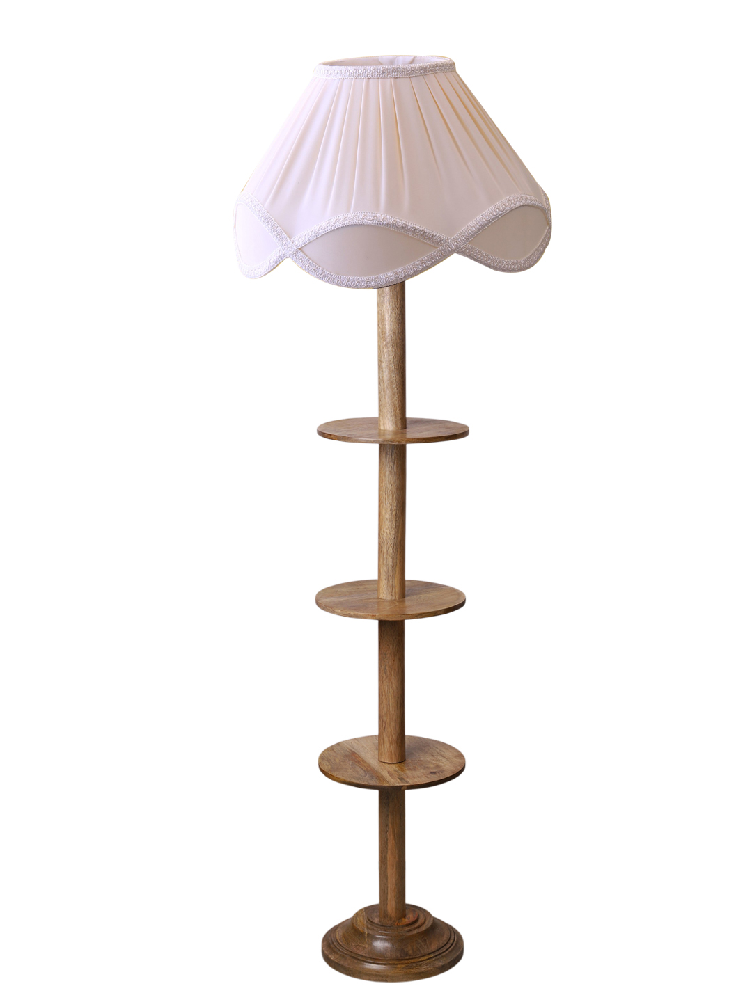 Ambika Home Off-white Shade Premium Floor Lamp for Living Room, Bedroom & Hallway | Decorative Standing Light | E27 Holder Included Bulb - Image 4