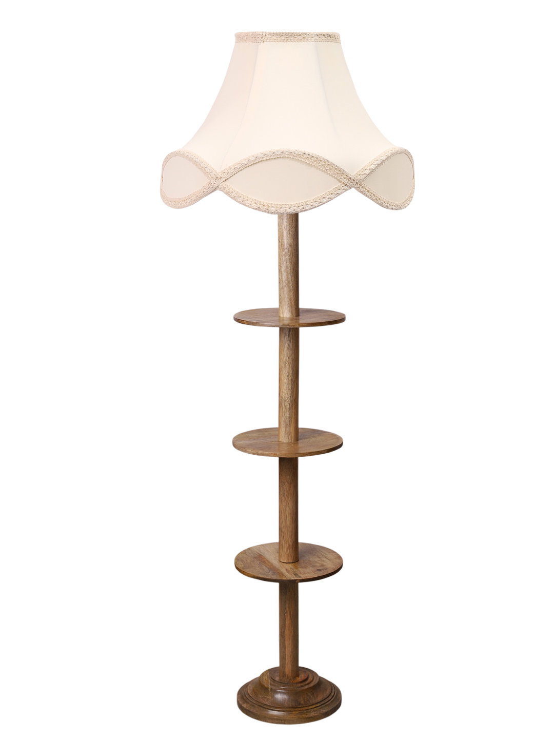 Ambika Home Off-white Shade Premium Floor Lamp for Living Room, Bedroom & Hallway | Decorative Standing Light | E27 Holder Included Bulb - Image 4