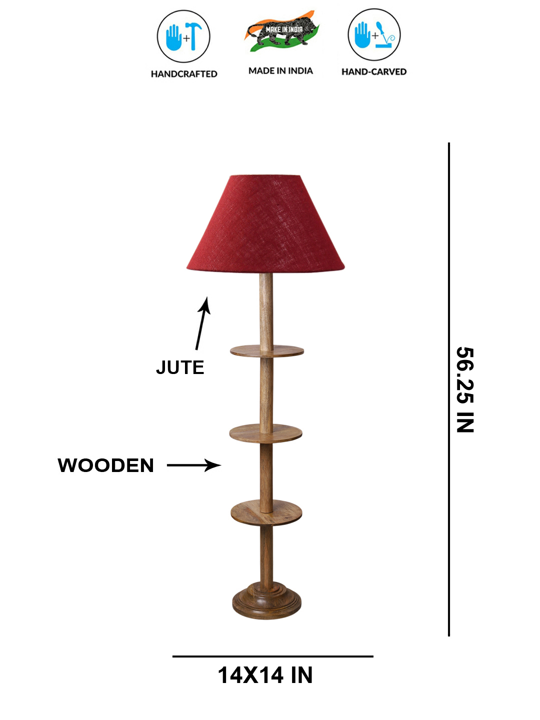 Ambika Home White Shade Premium Floor Lamp for Living Room, Bedroom & Hallway | Decorative Standing Light | E27 Holder Included Bulb - Image 5