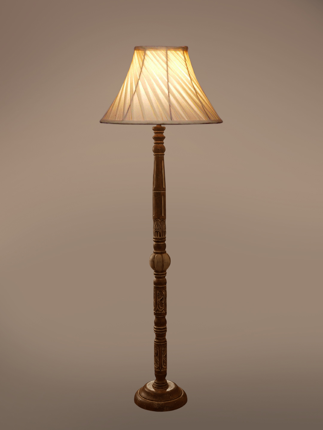 Ambika Home Serene Vista White Brushed Floor Lamp | Premium Living Room, Bedroom & Hallway Lighting | E27 Holder & Bulb Included - Image 6