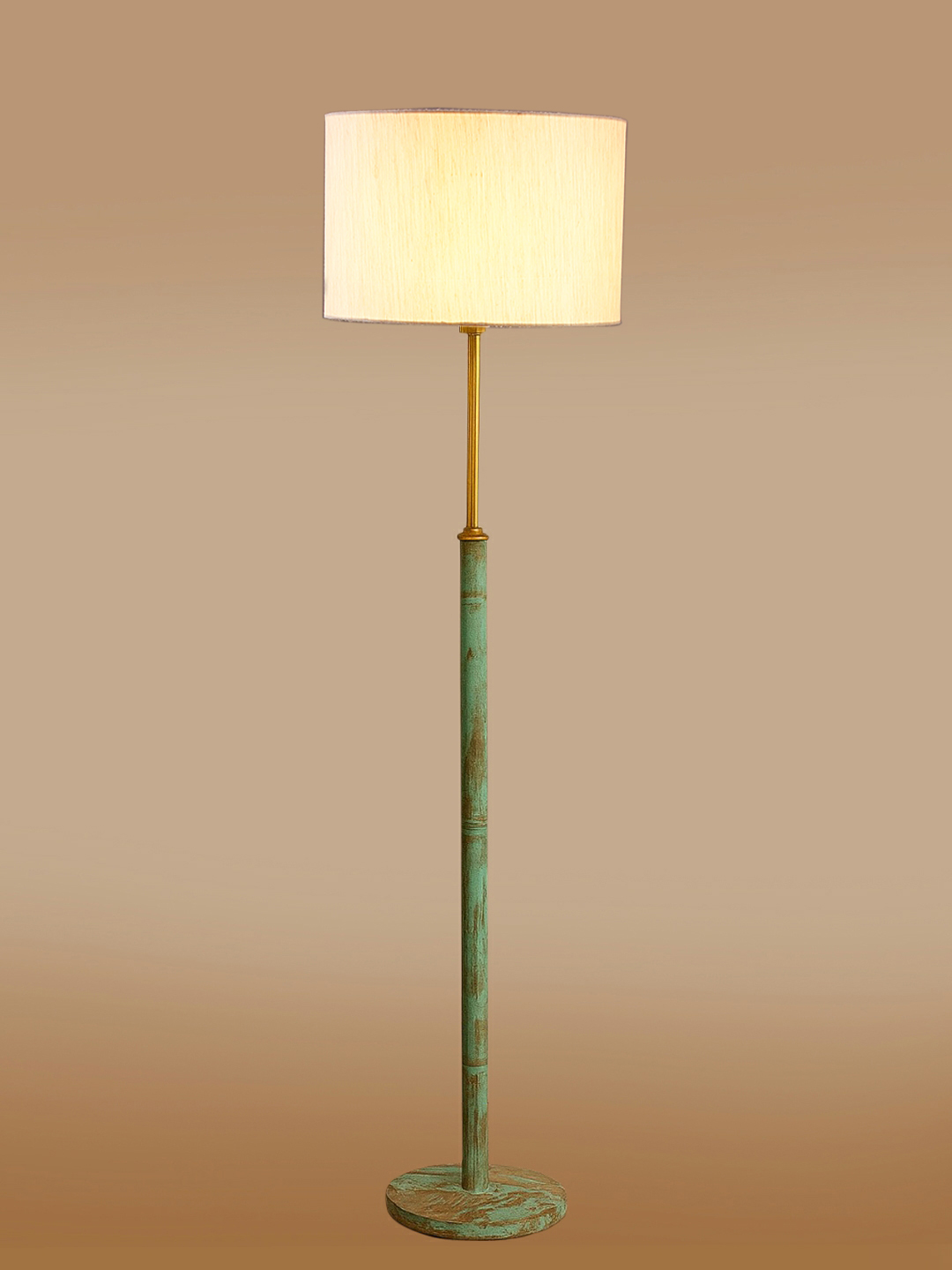 Ambika Home Off-white Shade Premium Floor Lamp for Living Room, Bedroom & Hallway | Decorative Standing Light | E27 Holder Included Bulb - Image 6