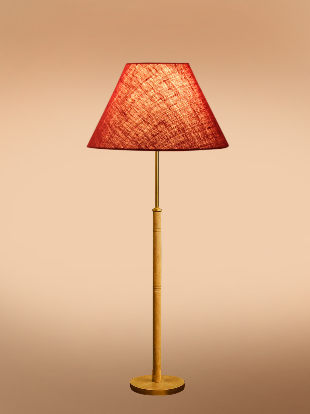 Ambika Home Maroon Shade Premium Floor Lamp for Living Room, Bedroom & Hallway | Decorative Standing Light | E27 Holder Included Bulb - Image 7