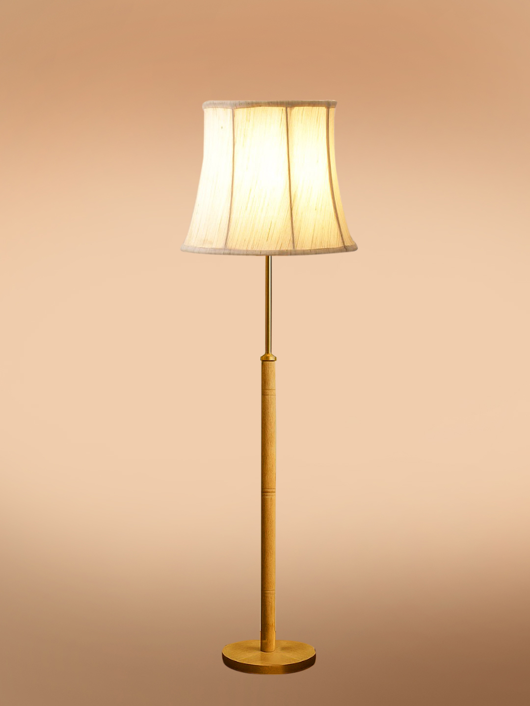 Ambika Home Off-white Shade Premium Floor Lamp for Living Room, Bedroom & Hallway | Decorative Standing Light | E27 Holder Included Bulb - Image 6