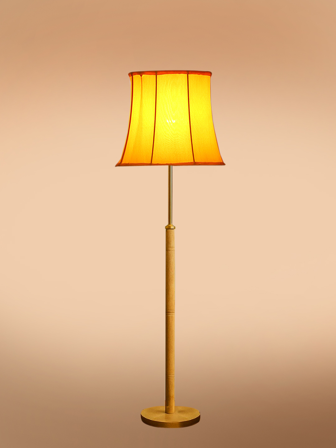 Ambika Home Yellow Shade Premium Floor Lamp for Living Room, Bedroom & Hallway | Decorative Standing Light | E27 Holder Included Bulb - Image 6