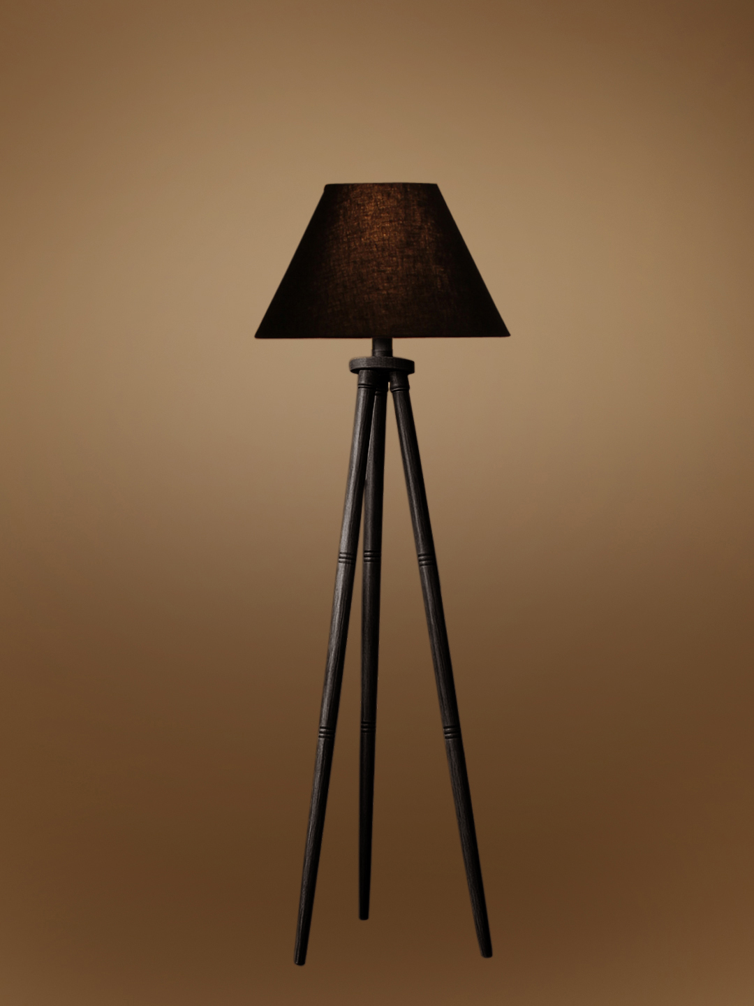 Ambika Home Off-white Shade Wooden Tripod Floor Lamp for Living Room, Bedroom & Hotel Decor | E27 Holder Included Bulb - Image 7