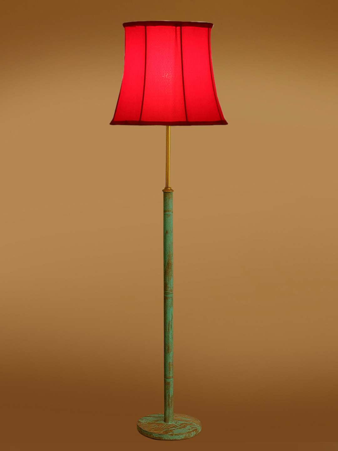Ambika Home Red Shade Premium Floor Lamp for Living Room, Bedroom & Hallway | Decorative Standing Light | E27 Holder Included Bulb - Image 7