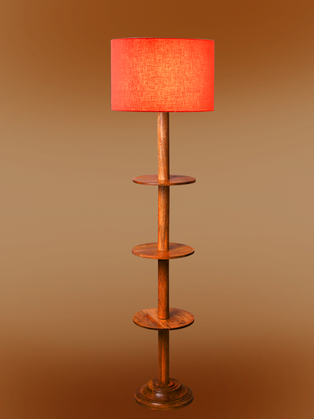 Ambika Home Orange Shade Premium Floor Lamp for Living Room, Bedroom & Hallway | Decorative Standing Light | E27 Holder Included Bulb - Image 7