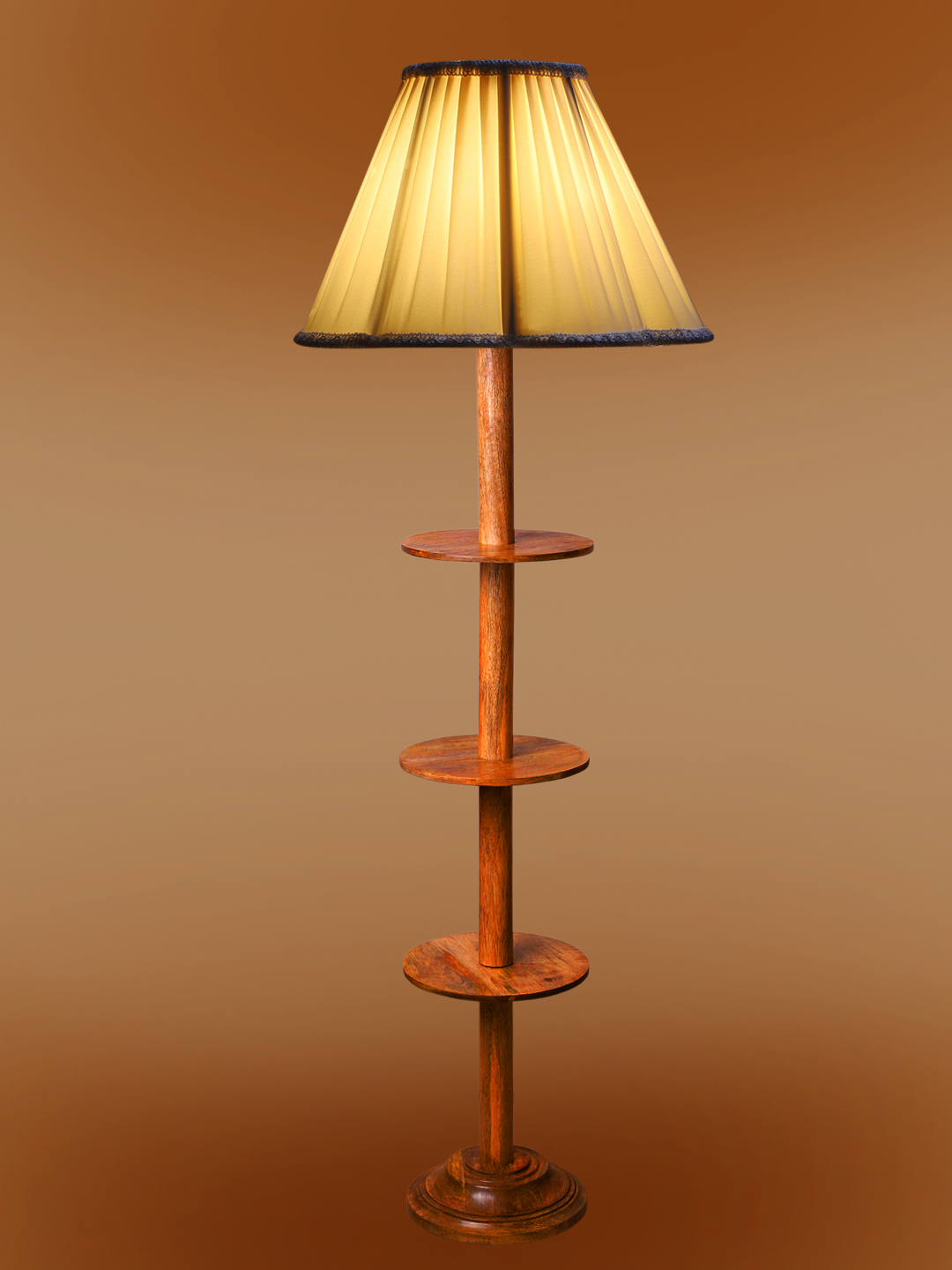 Ambika Home Off-white Shade Premium Floor Lamp for Living Room, Bedroom & Hallway | Decorative Standing Light | E27 Holder Included Bulb - Image 7