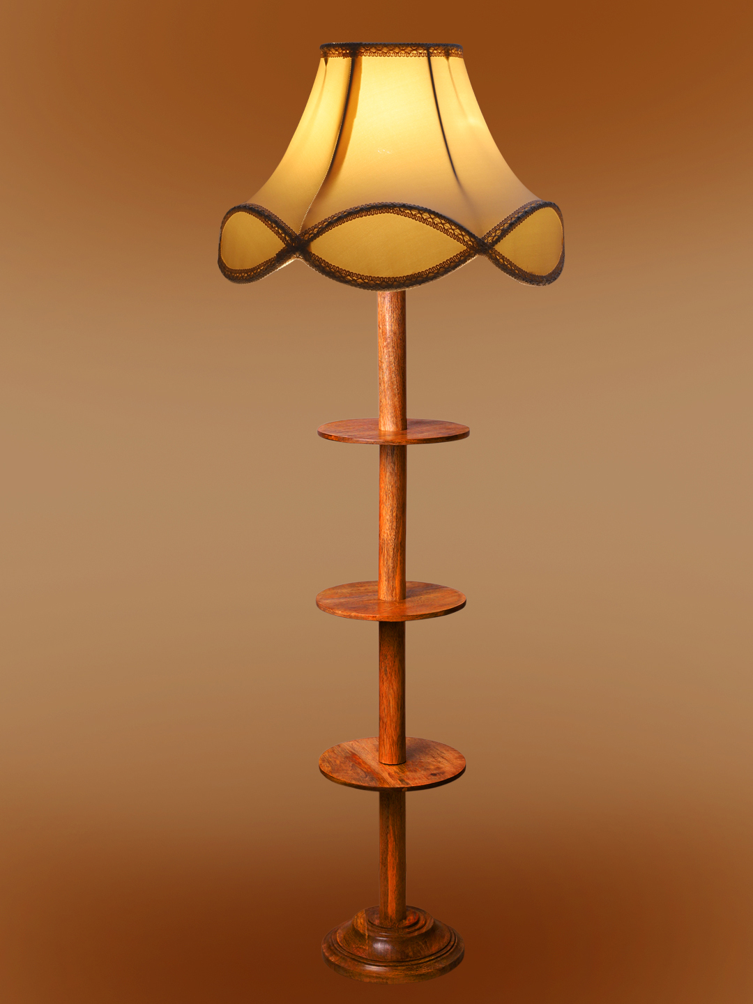 Ambika Home Off-white Shade Premium Floor Lamp for Living Room, Bedroom & Hallway | Decorative Standing Light | E27 Holder Included Bulb - Image 7