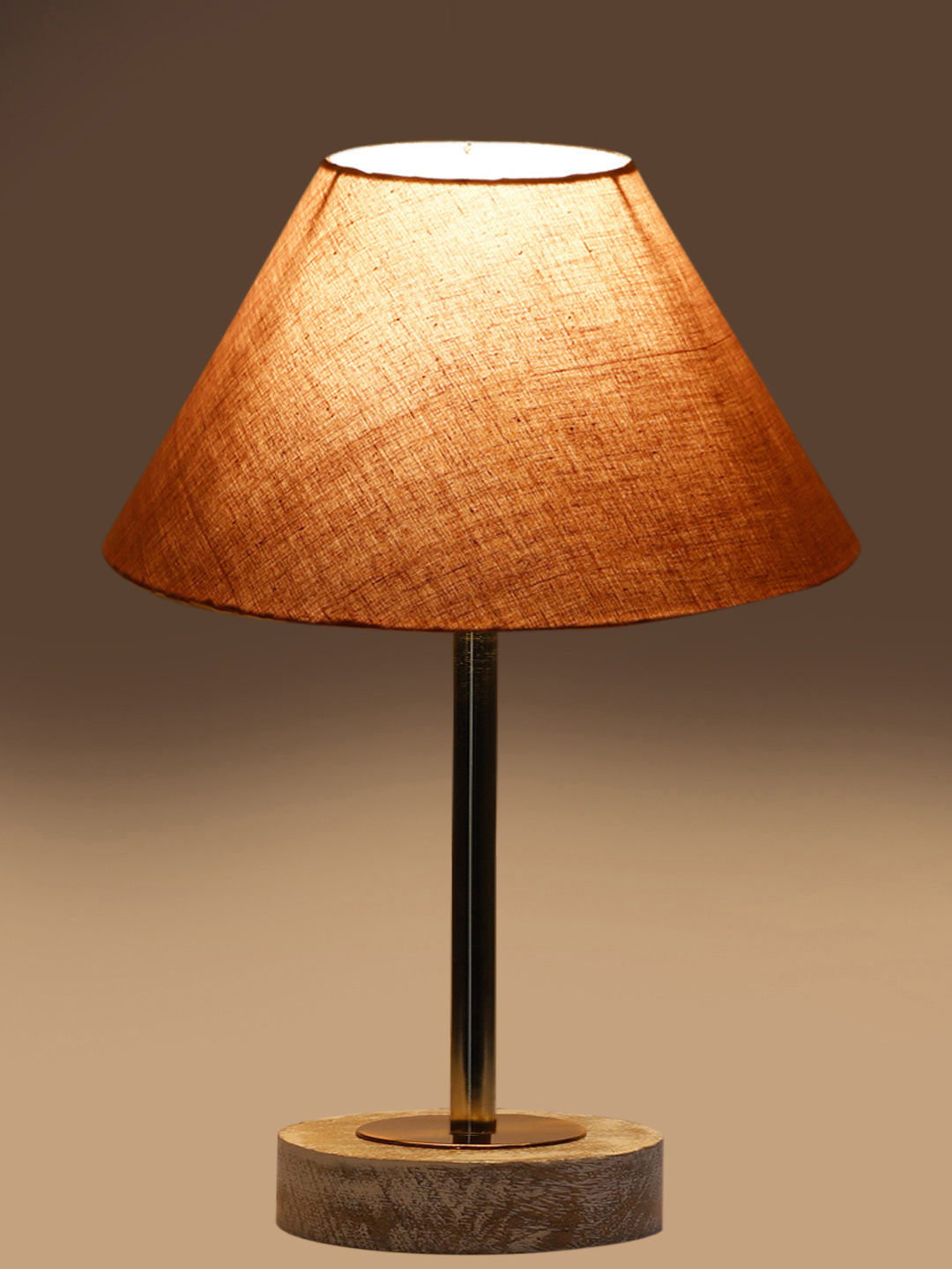 Ambika Home Luxury Premium Devansh Grey cotton table lamp with White Brushed Wood Base & Steel Pipe (10X16.25 inches)-32 Lamp with Grey Shade for Living Room, Bedroom & Hallway - Image 7