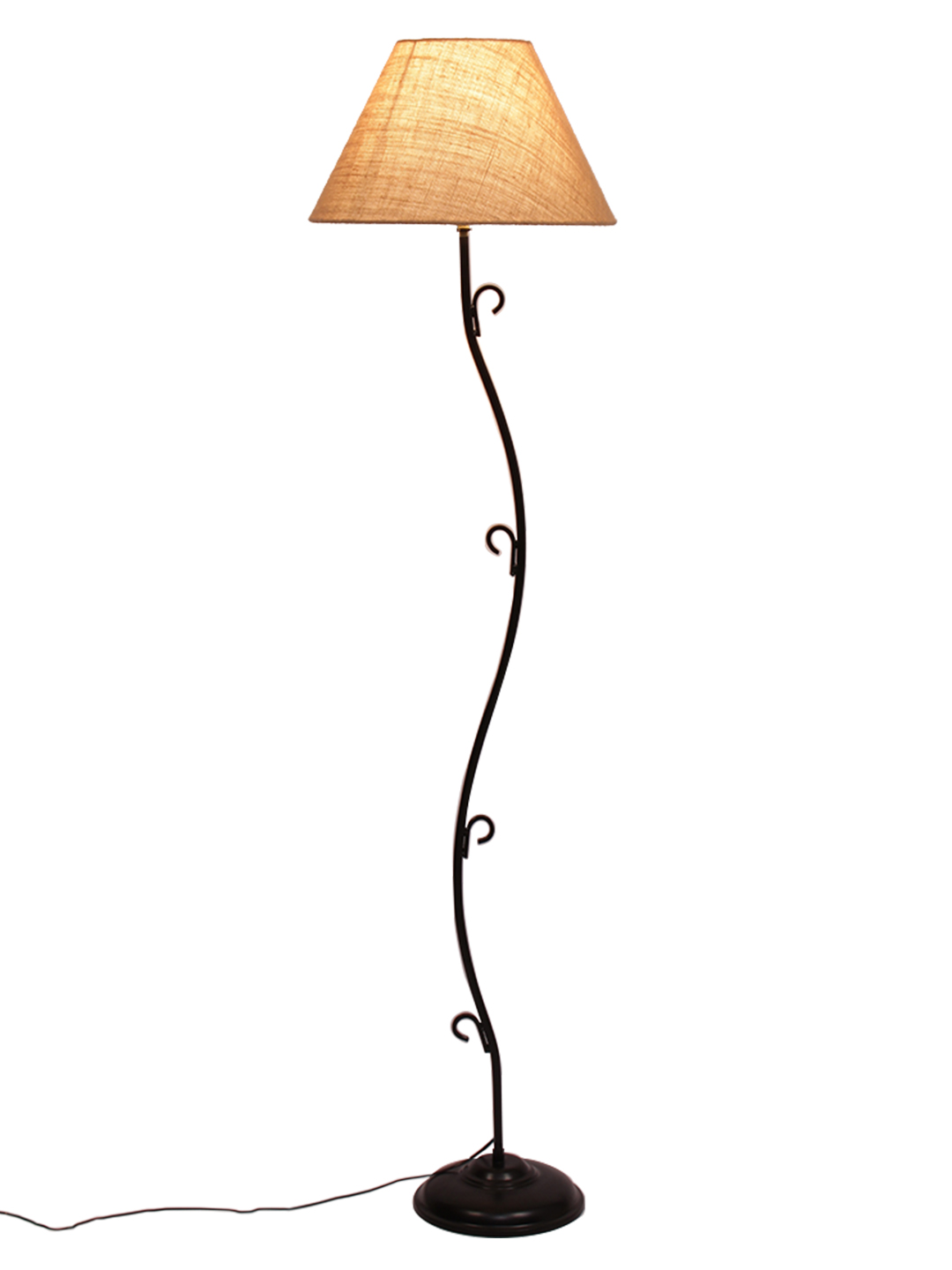 Ambika Home Grandeur Series 150 – Beige Premium Powder Coated Iron Floor Lamp for Luxury Living Rooms | E27 Holder Included Bulb - Image 3