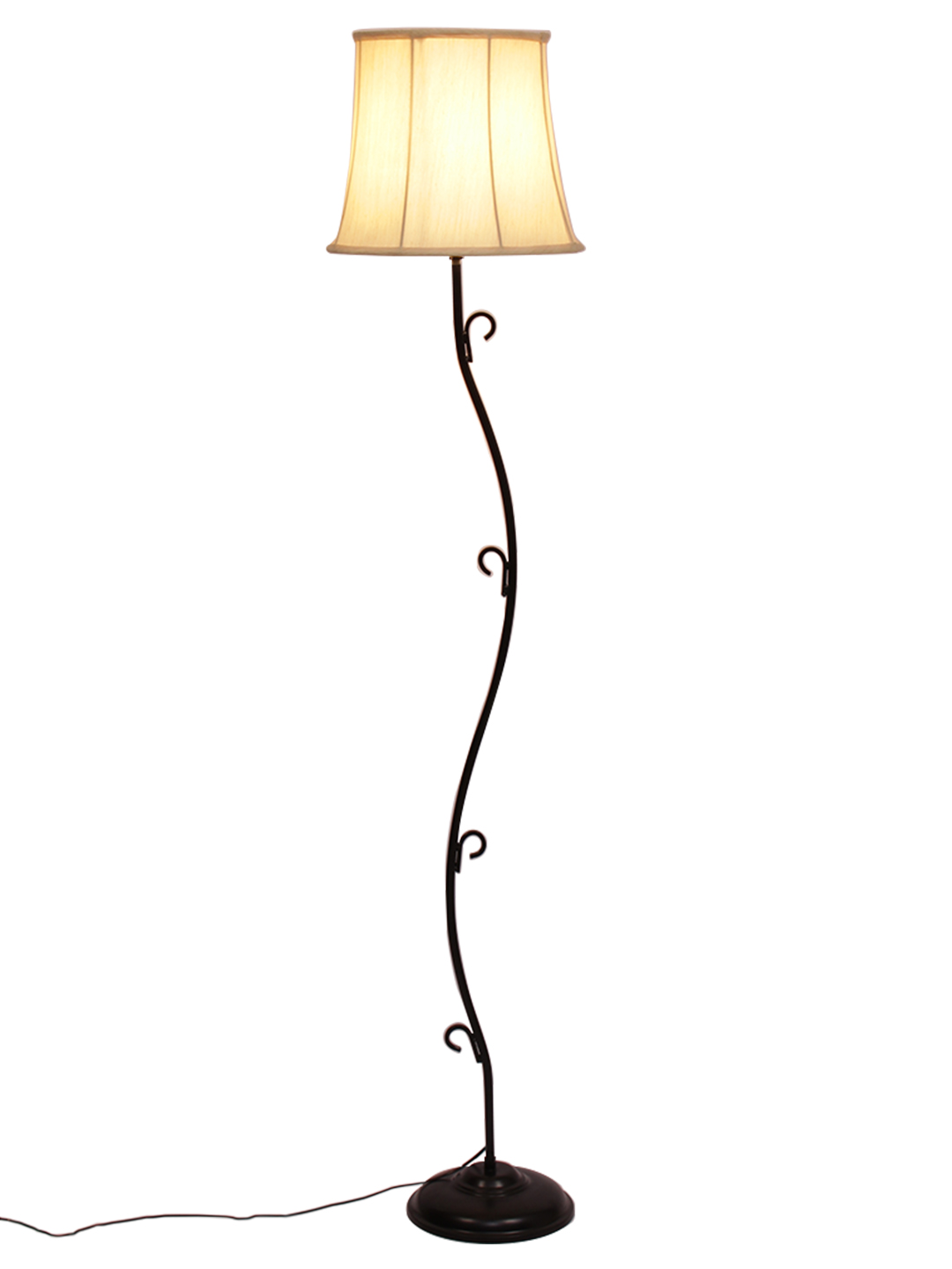 Ambika Home Valencia Series 158 – off white Premium Powder Coated Iron Floor Lamp for Luxury Living Rooms | E27 Holder Included Bulb - Image 3