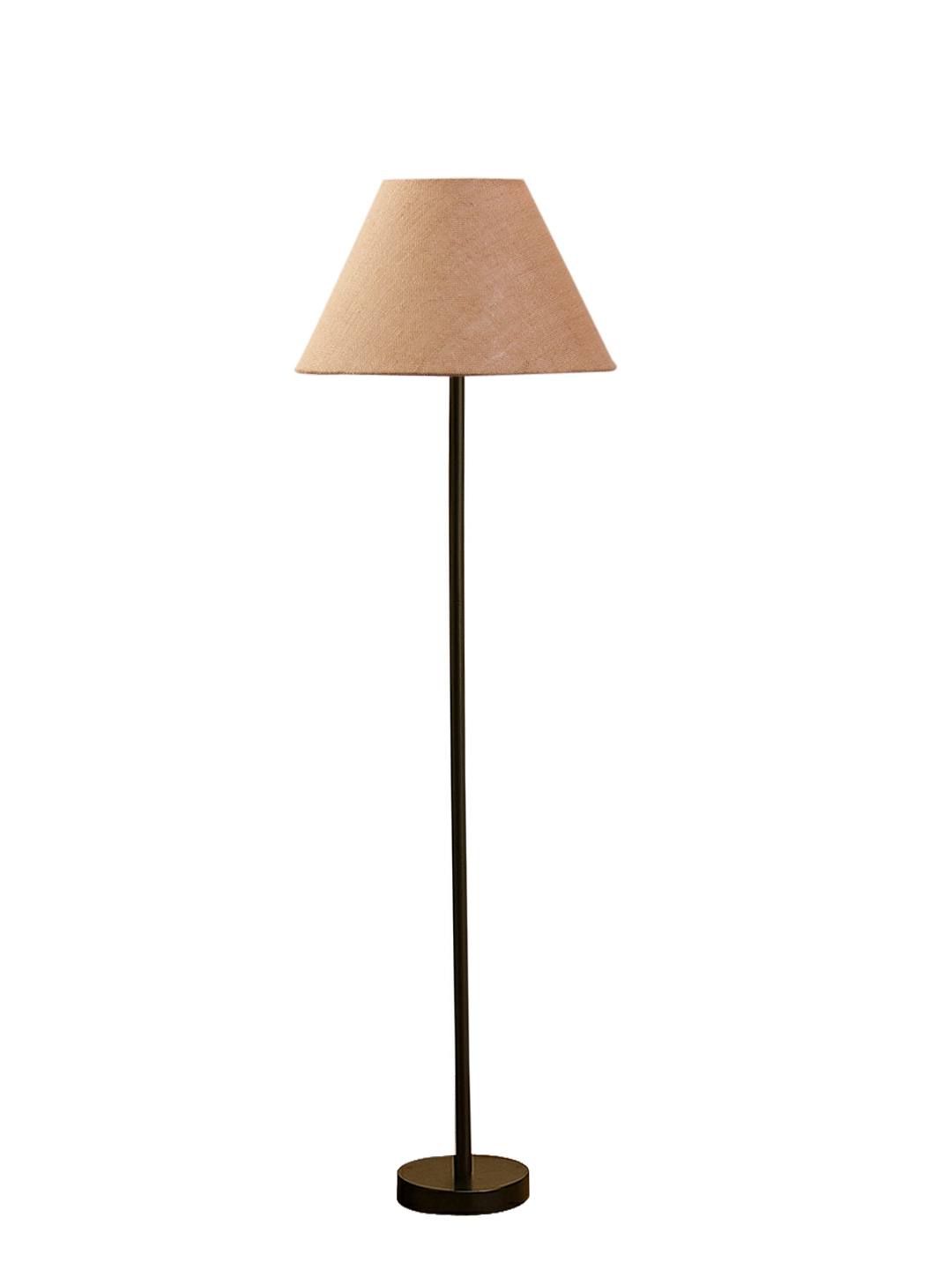 Ambika Home Beige Jute Conical shade with floor lamp with wood base Decorative Floor Lamp for Living Room, Bedroom & Office - Image 2