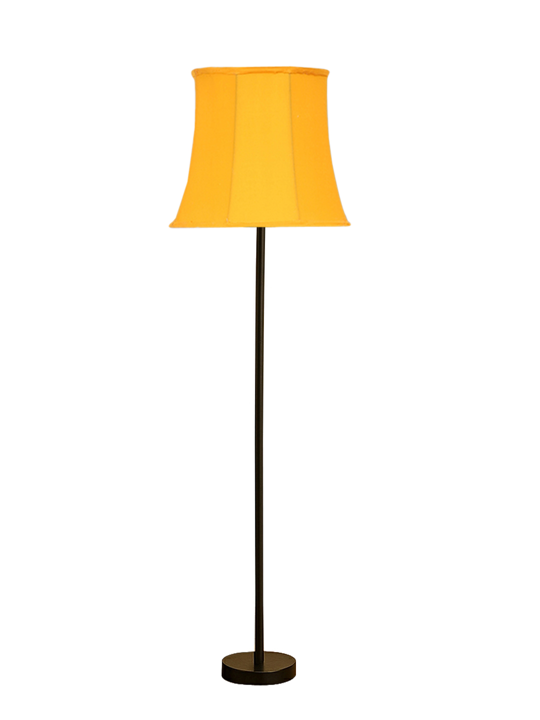 Ambika Home Soft back Yellow cotton shade with Wood Base Decorative Floor Lamp for Living Room, Bedroom & Office - Image 8