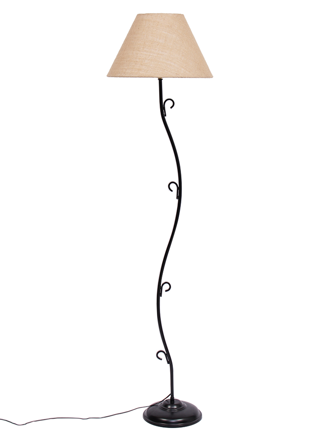 Ambika Home Grandeur Series 150 – Beige Premium Powder Coated Iron Floor Lamp for Luxury Living Rooms | E27 Holder Included Bulb - Image 4